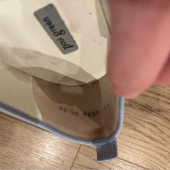 Paul Green Joaquin Espadrille Slip On Leather Loafer Cap Toe Blue/Silver SZ 8 - Picture 8 of 9